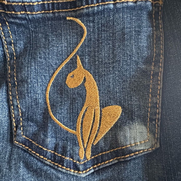 Baby Phat Denim Skirt with Floral Embroidery - Picture 3 of 6